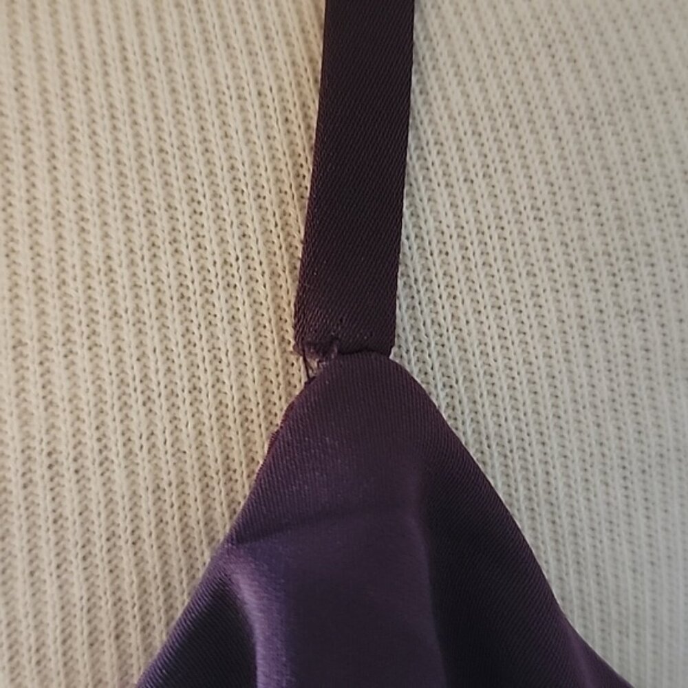 SAKS FIFTH AVENUE Plum Cascading Trailing Ruffle Party Date Night Glam Cami M - Picture 10 of 10